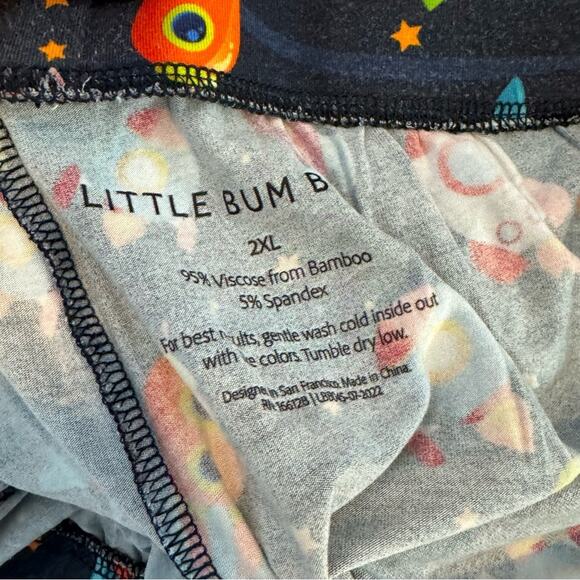 Little Bum Bums Rocket-ship Pattern Bamboo Mom Jogger Pants - Picture 3 of 4